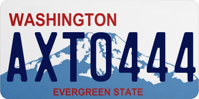 WA license plate AXT0444