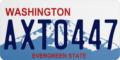 WA license plate AXT0447