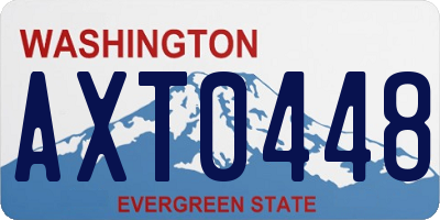 WA license plate AXT0448