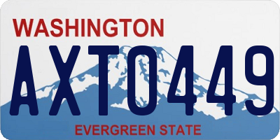 WA license plate AXT0449