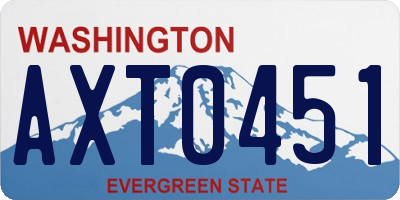 WA license plate AXT0451