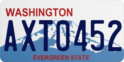 WA license plate AXT0452