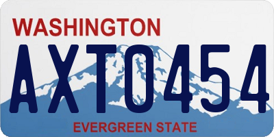 WA license plate AXT0454