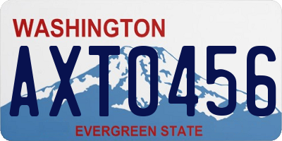 WA license plate AXT0456