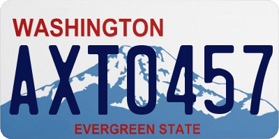 WA license plate AXT0457