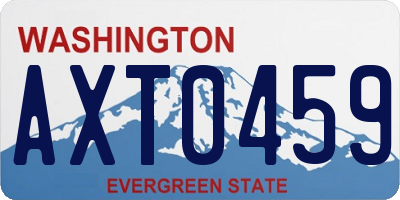 WA license plate AXT0459