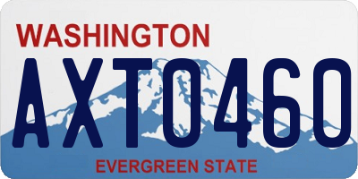 WA license plate AXT0460