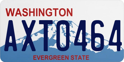 WA license plate AXT0464
