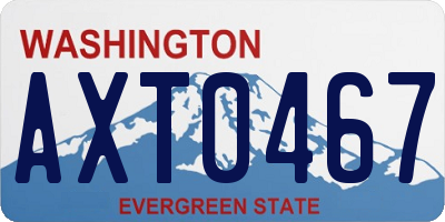 WA license plate AXT0467