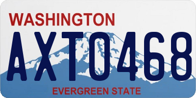 WA license plate AXT0468