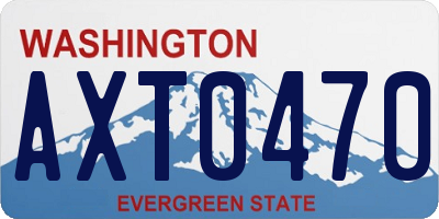 WA license plate AXT0470