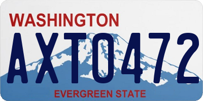 WA license plate AXT0472
