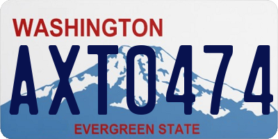 WA license plate AXT0474