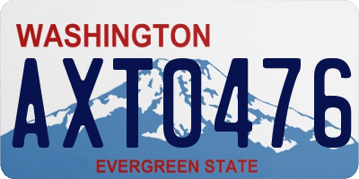 WA license plate AXT0476