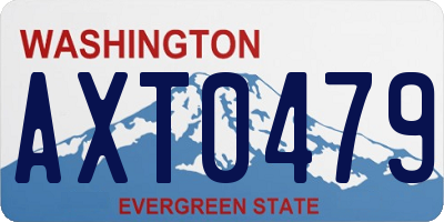 WA license plate AXT0479