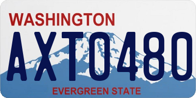 WA license plate AXT0480