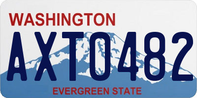 WA license plate AXT0482