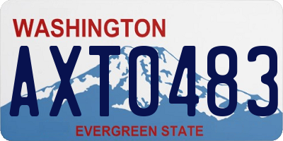 WA license plate AXT0483