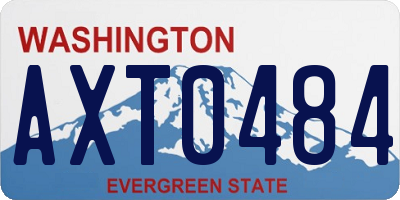 WA license plate AXT0484