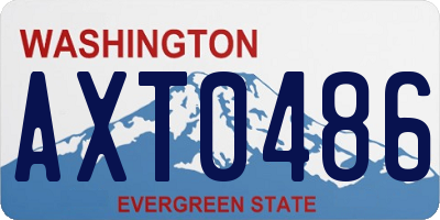 WA license plate AXT0486