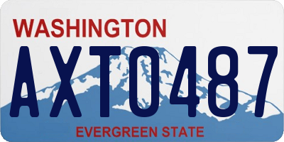 WA license plate AXT0487