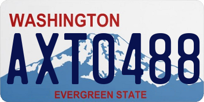 WA license plate AXT0488