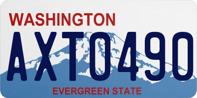WA license plate AXT0490
