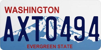 WA license plate AXT0494
