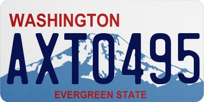 WA license plate AXT0495