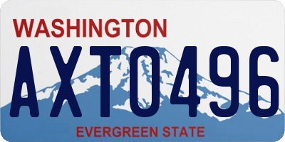 WA license plate AXT0496