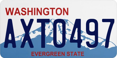 WA license plate AXT0497