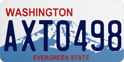 WA license plate AXT0498