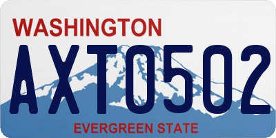 WA license plate AXT0502