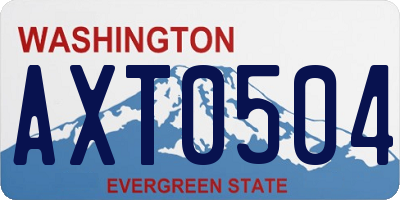 WA license plate AXT0504