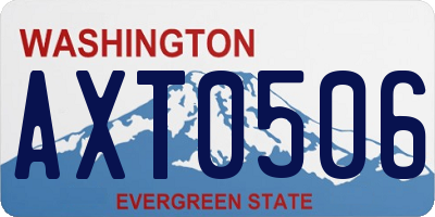 WA license plate AXT0506