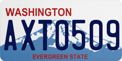 WA license plate AXT0509