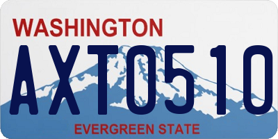 WA license plate AXT0510