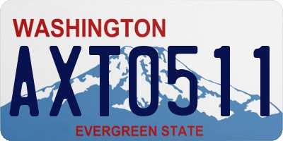 WA license plate AXT0511