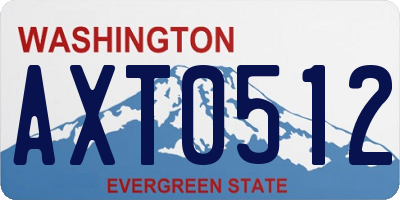 WA license plate AXT0512