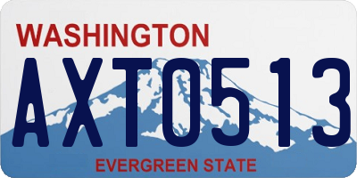 WA license plate AXT0513