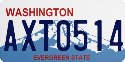WA license plate AXT0514