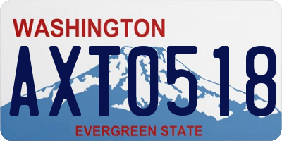 WA license plate AXT0518