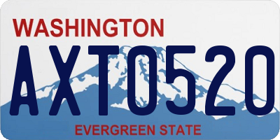 WA license plate AXT0520