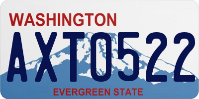 WA license plate AXT0522