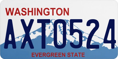 WA license plate AXT0524
