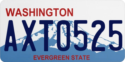 WA license plate AXT0525