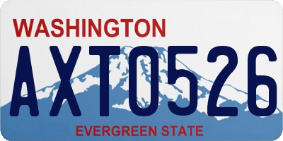 WA license plate AXT0526