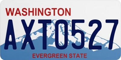 WA license plate AXT0527
