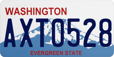 WA license plate AXT0528