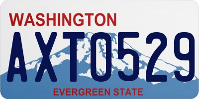 WA license plate AXT0529